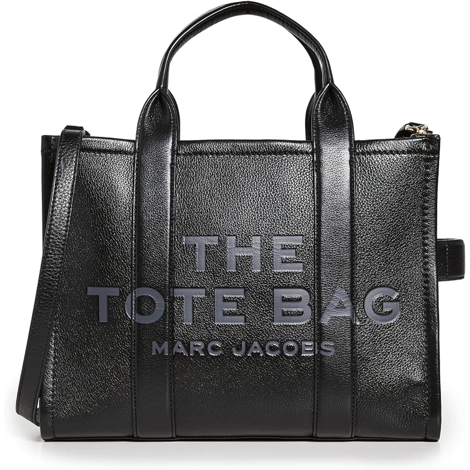 Marc Jacobs Women'S The Leather Medium Tote Bag, Black, One Size