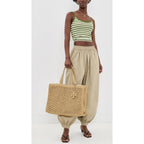 Tory Burch Women'S Ella Hand-Crocheted Popcorn Large Tote