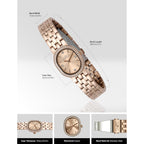 Invicta Angel Lady 20Mm Stainless Steel Rose Gold Silver+Rose Gold Dial Pc21J Quartz