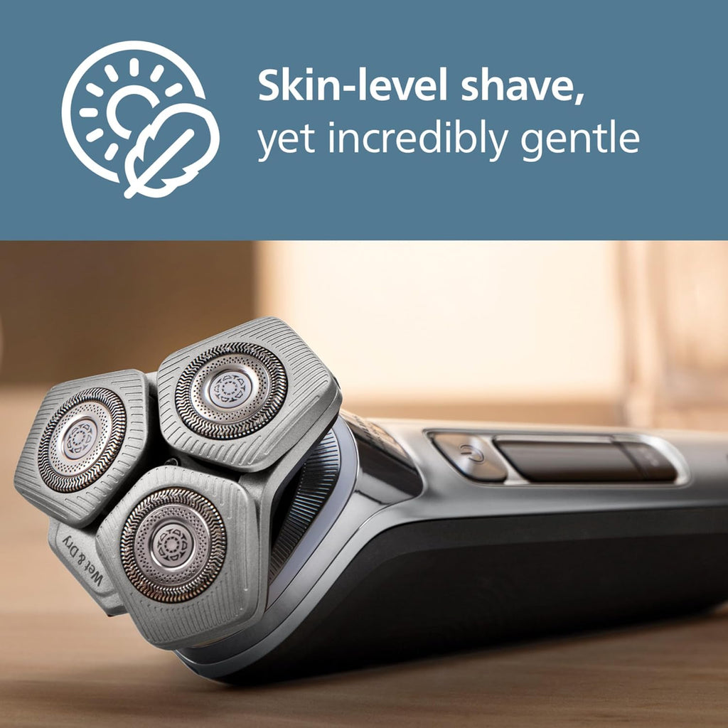 Philips Norelco Genuine SH91/52 Replacement Shaving Heads Compatible with Norelco Shaver Series S9000 and 9000 Prestige, Latest Version for Refreshed SH90/70, SH98/70, and SH98/80