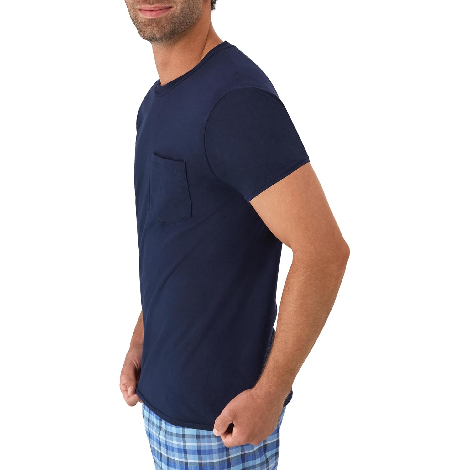 Hanes Men'S Pocket T-Shirt Pack, 6-Pack, Cool & Breathable Cotton Tees, Stay-Tucked Undershirts For Men