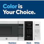 Ge Countertop Microwave, 700 Watt 0.7 Cu. Ft., Stainless Steel, Gcst07N1Wss | 4 Convenience Cook Settings, One-Touch Controls, Child Lock Technology, Glass Turntable, For Kitchen, Dorm, Office, Apartment