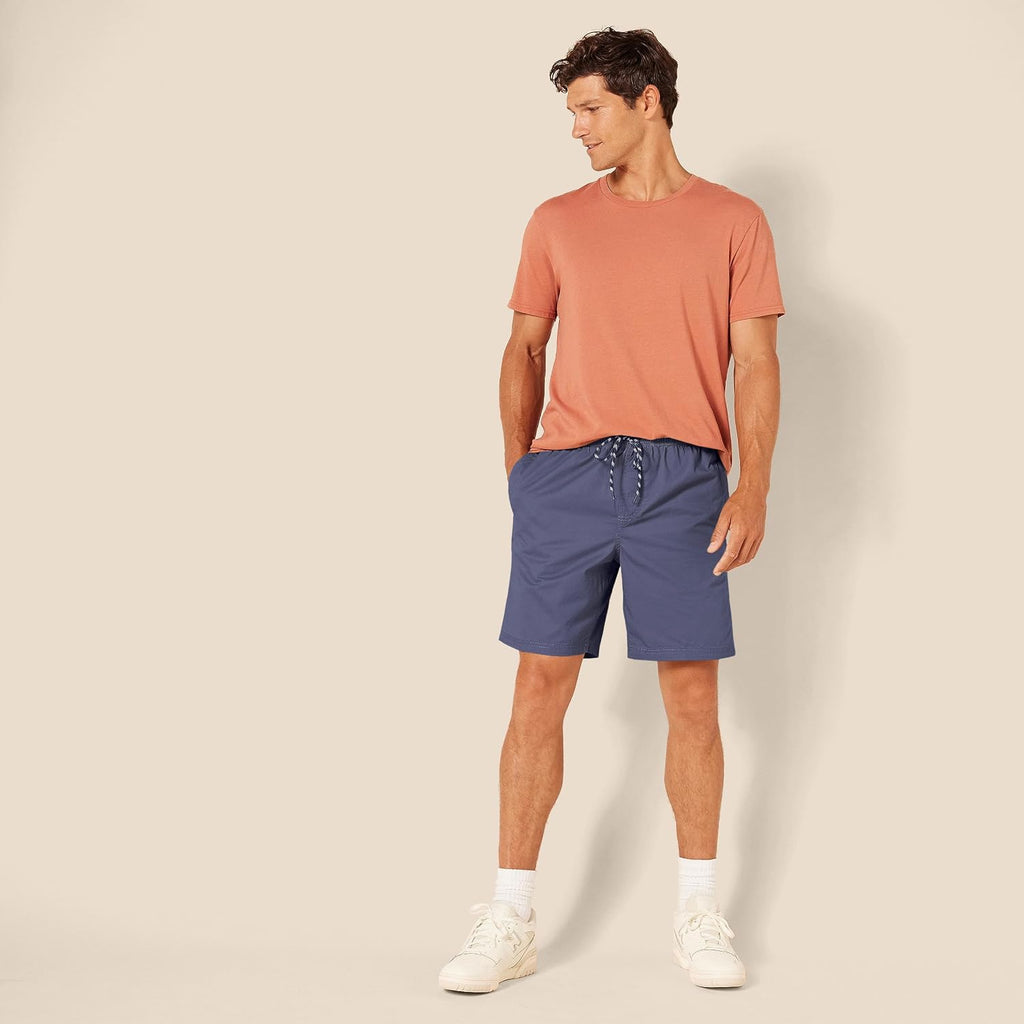 Amazon Essentials Men'S 8" Inseam Relaxed-Fit Drawstring Walk Shorts With Elastic Waist