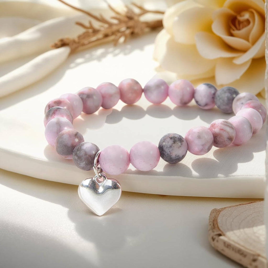 Mothers Day Gifts for Mom Wife Grandma, Valentines Day Gifts, Christmas Gift for Mom Women, Birthday, Unique Handmade Natural Stone Bracelet.