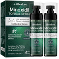5% Minoxidil For Men And Women Hair Growth, Minoxidil Hair Growth Spray With Biotin & Rosemary, Extra Strength Hair Loss Treatment Serum For Thicker Hair & Beard Regrowth, 2 Bottles