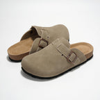 Project Cloud 100% Genuine Leather Footbed Clogs For Women - Memory Foam Arch Support Slippers For Women - Trendy Slip-Ons Women'S Mules & Clogs Sandals