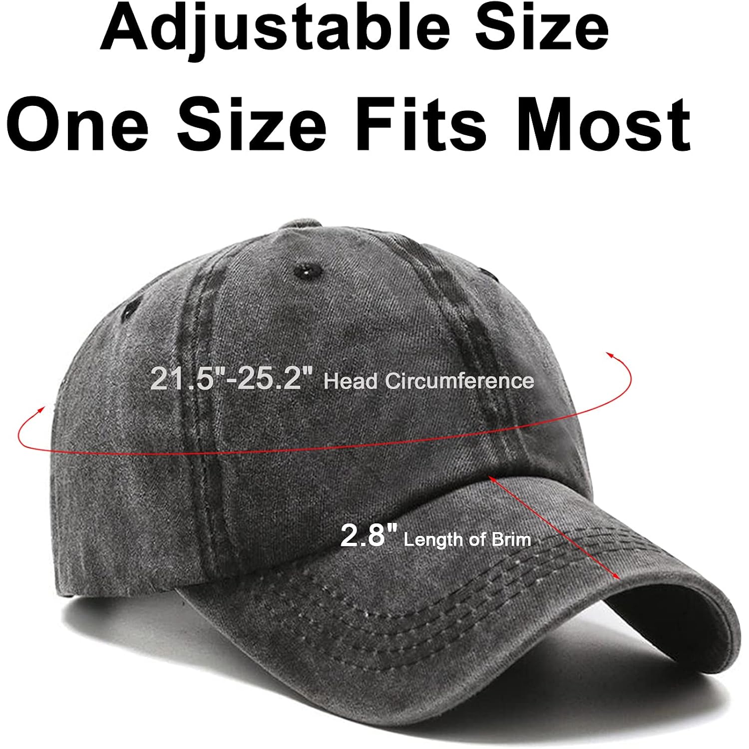 PFFY 2 Packs Vintage Washed Distressed Baseball Cap Golf Dad Hat for Men Women Black/Blue