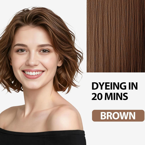 18 Pack Brown Hair Dye Shampoo Ammonia Free, PPD Free, Gray Hair Coverage Natural Brown Hair Dye for Women Men