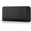 Wallet Women PU Soft Leather Large Womens Wallet Bi-fold Credit Card Holder Ladies Wallets With ID Window Coin and Cash Organizers Long Clutch Wallet Women, Black