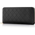 Wallet Women PU Soft Leather Large Womens Wallet Bi-fold Credit Card Holder Ladies Wallets With ID Window Coin and Cash Organizers Long Clutch Wallet Women, Black