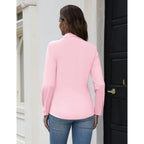 Button Down Shirts for Women Long Sleeve Stretch Dress Shirts Wrinkle-Free Work Blouses Slim Fit Office Tops