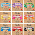 COLOYAN 18PCS Teacher Appreciation Gifts for Women Men, Teacher Gifts Wooden Beaded Bracelet elastic Clay Bracelet, Birthday Christmas Thanksgiving Thank You Gifts for Teachers