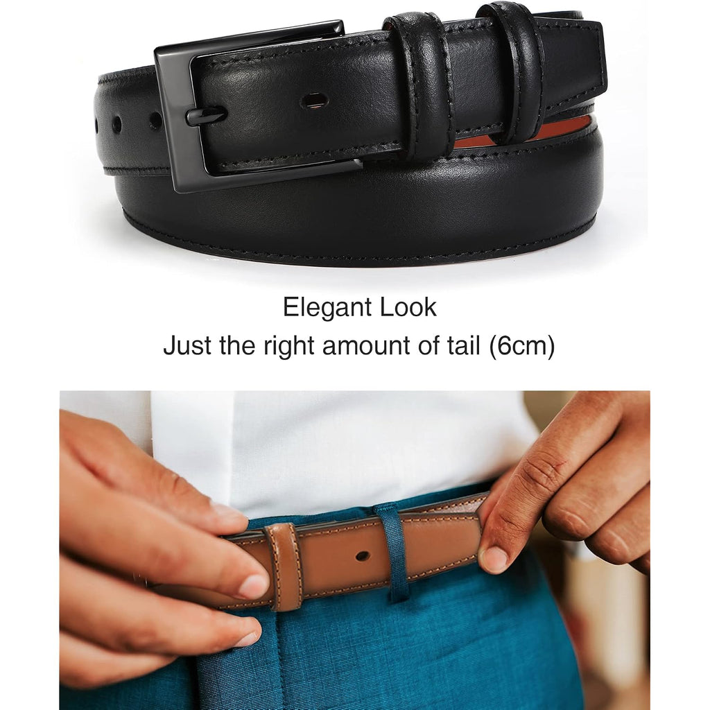 Chaoren Mens Belts Leather Gift For Men - Ideal Match For Mens Dress Shoes