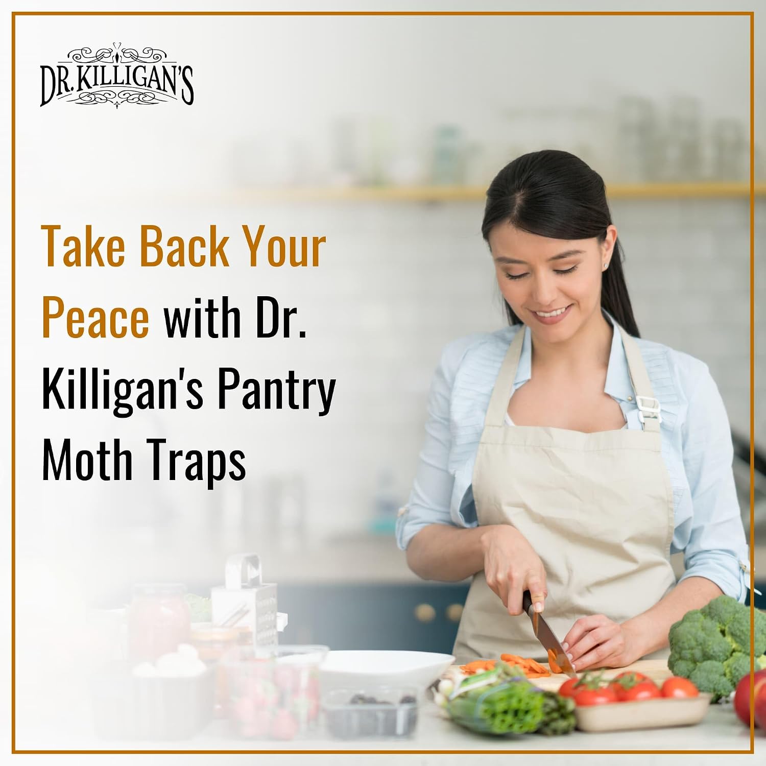 Dr. Killigan'S 6-Pack Pantry Moth Traps With Pheromones Prime - Premium Patented Double Strength Sticky Indian Meal Moth Traps For Kitchen And Pantry