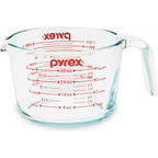 Pyrex 4-Cup Glass Measuring Cup For Baking And Cooking, Dishwasher, Freezer, Microwave, And Preheated Oven Safe, Essential Kitchen Tools