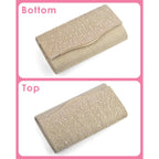 TINDTOP Clutch Purses for Women, Formal Evening Bags Suede Shoulder Envelope Party Handbags Wedding Cocktail Prom Clutches
