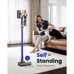 Cordless Vacuum Cleaner, Upgraded 650W 60Kpa 70Mins Cordless Stick Vacuum Cleaner With Flexible Hose,Self-Standing,Touch Screen, Anti-Tangle Wireless Vacumm Cleaners For Home/Pet Hair/Carpets/Floors