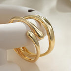 Gold Bracelets for Women Trendy, 18K Gold Plated Bangle Bracelet Set Chunky Twist Cuff Gold Bracelet Non Tarnish Waterproof Jewelry Gifts for Women