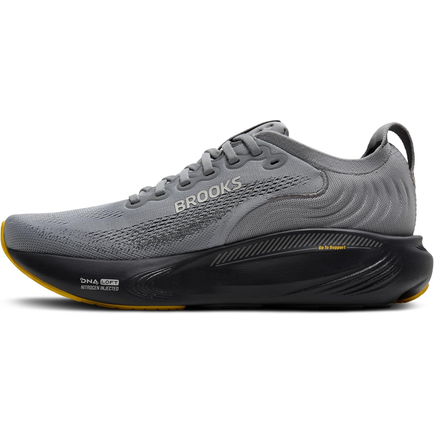 Brooks Men’S Adrenaline Gts 25 Supportive Running & Walking Shoe - Primer Grey/Ebony/Jasmin - 14 Wide
