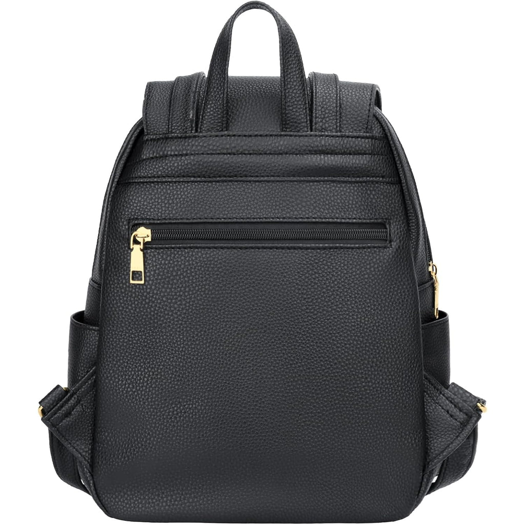 KKXIU Trendy Leather Backpack Purse for Women and Ladies Shoulder Travel Daypacks Bags (A-Black)