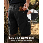 Igolumon Work Shorts For Men 10" Quick Dry Cargo Shorts Stretch Men Shorts Casual Hiking Tactical Shorts With Phone Pocket