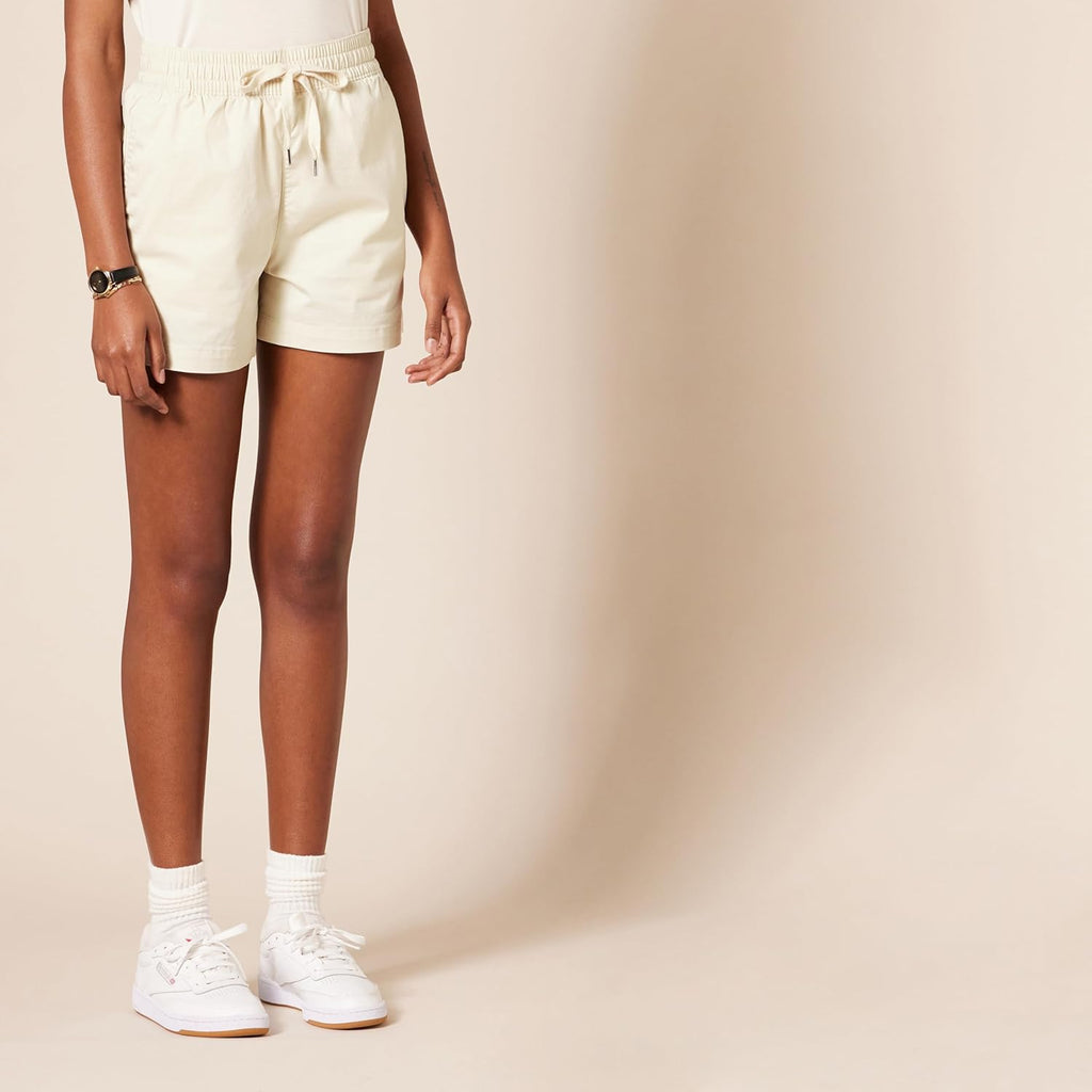 Women's Stretch Cotton Mid-Rise Pull-On Relaxed-Fit Shorts