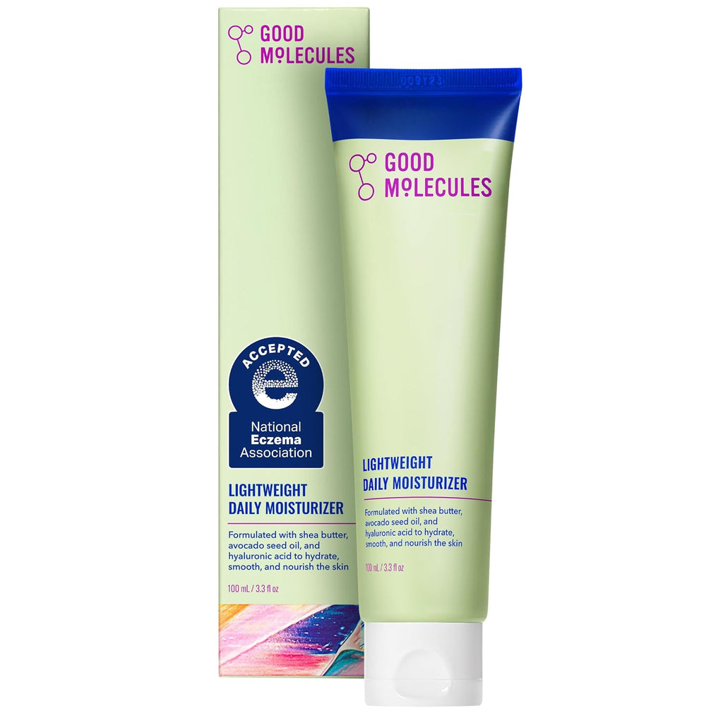 Good Molecules Lightweight Daily Moisturizer Face Cream – 100 Ml / 3.38 Fl Oz - Non-Greasy Facial Moisturizer Face Lotion With Shea Butter & Hyaluronic Acid