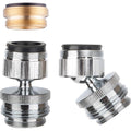 Hibbent Faucet Adapter Kit, Swivel Aerator Adapter To Connect Garden Hose - Multi-Thread Kitchen Sink Faucet To Garden Hose Adapter 3/4 Inch - Chrome Finished