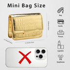 Sightor Silver Mini Crossbody Bag For Women, Pu Leather Small Evening Purse, Dressy Clutch Handbag For Nightclub Parties