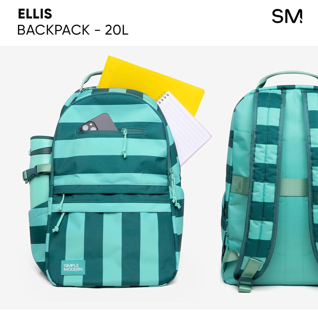 Simple Modern Kids Backpack For School | 20L Laptop Backpack | Multi-Color | Ellis Bookbag For Girls, Boys | Cute Backpack For Middle School, High School, Teens | Sherbet
