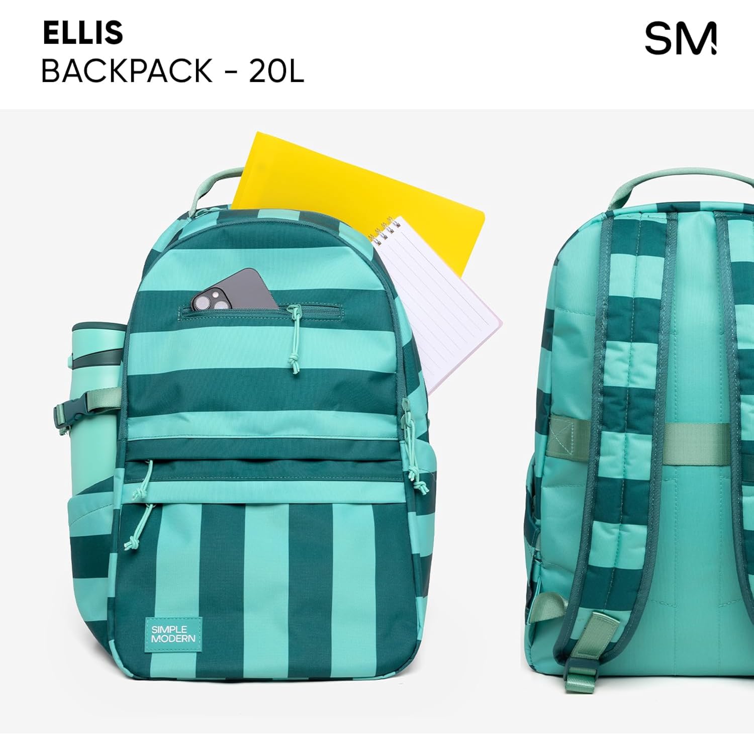 Simple Modern Kids Backpack For School | 20L Laptop Backpack | Multi-Color | Ellis Bookbag For Girls, Boys | Cute Backpack For Middle School, High School, Teens | Sherbet