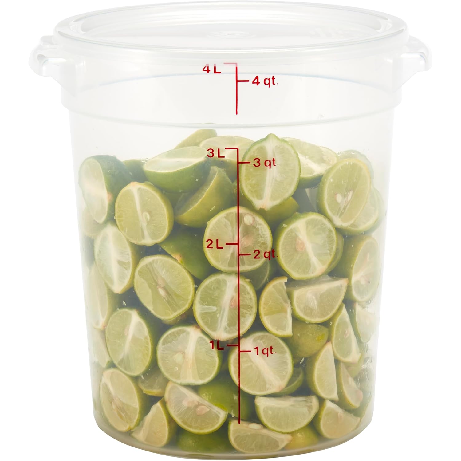 Cambro Food Storage Containers With Lids (Bpa-Free) - 4 Quart - Food Grade Buckets With Lids (2 Pack) - For Dough Proofing And Brining (Translucent)