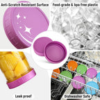 AOZITA 10 WIDE Mouth & 10 REGULAR Mouth Mason Jar Lids - 20 Pack Food Grade Plastic Mason Jar Caps for Ball, Kerr and More Canning Jars - Leakproof & Dishwasher Safe - Multicolor