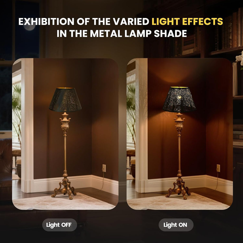 Lamp Shades For Table Lamp 7" Top X 13" Bottom X7.8" High,Metal Lamp Shades, Lamp Shades Replacement For Table Lamp Floor Lamp Pendant Light,Easy Install