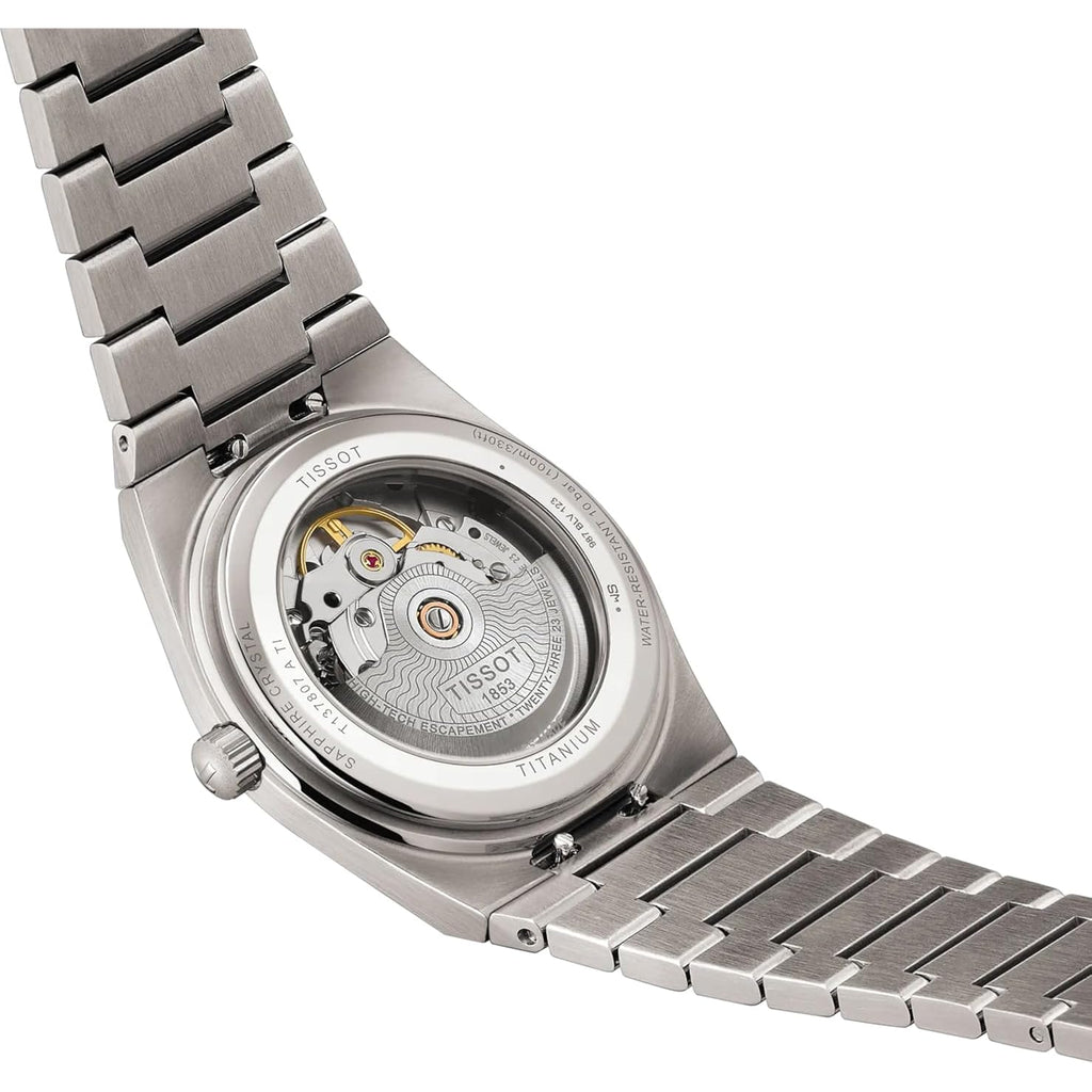 Tissot Prx 38Mm, Swiss Automatic Watch For Men, Titanium Case, Gray Dial, T1378074406100