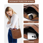 Purses for Women 3PCS, Crossbody Bags Set Large Leather Purse Shoulder Handbags with Wallet Adjustable Straps for Ladies Tote