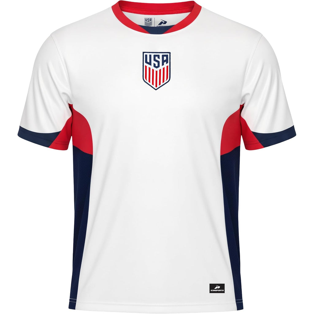 Icon Sports Officially Licensed Us Soccer Federation Game Day Shirt - Unisex Adult