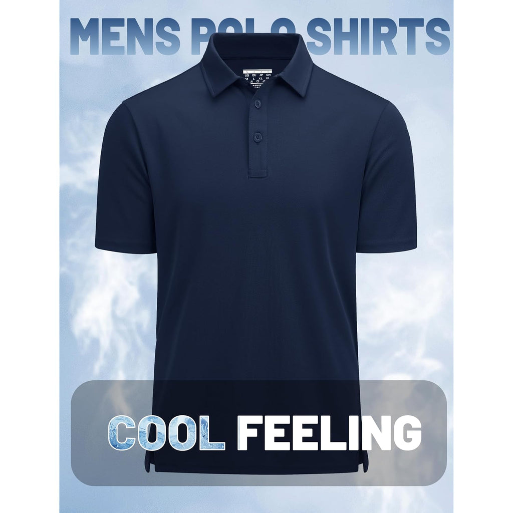 Magcomsen Men'S Polo Shirts Short Sleeve Golf Quick Dry Collared Moisture Wicking Athletic Performance Polos