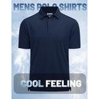 Magcomsen Men'S Polo Shirts Short Sleeve Golf Quick Dry Collared Moisture Wicking Athletic Performance Polos