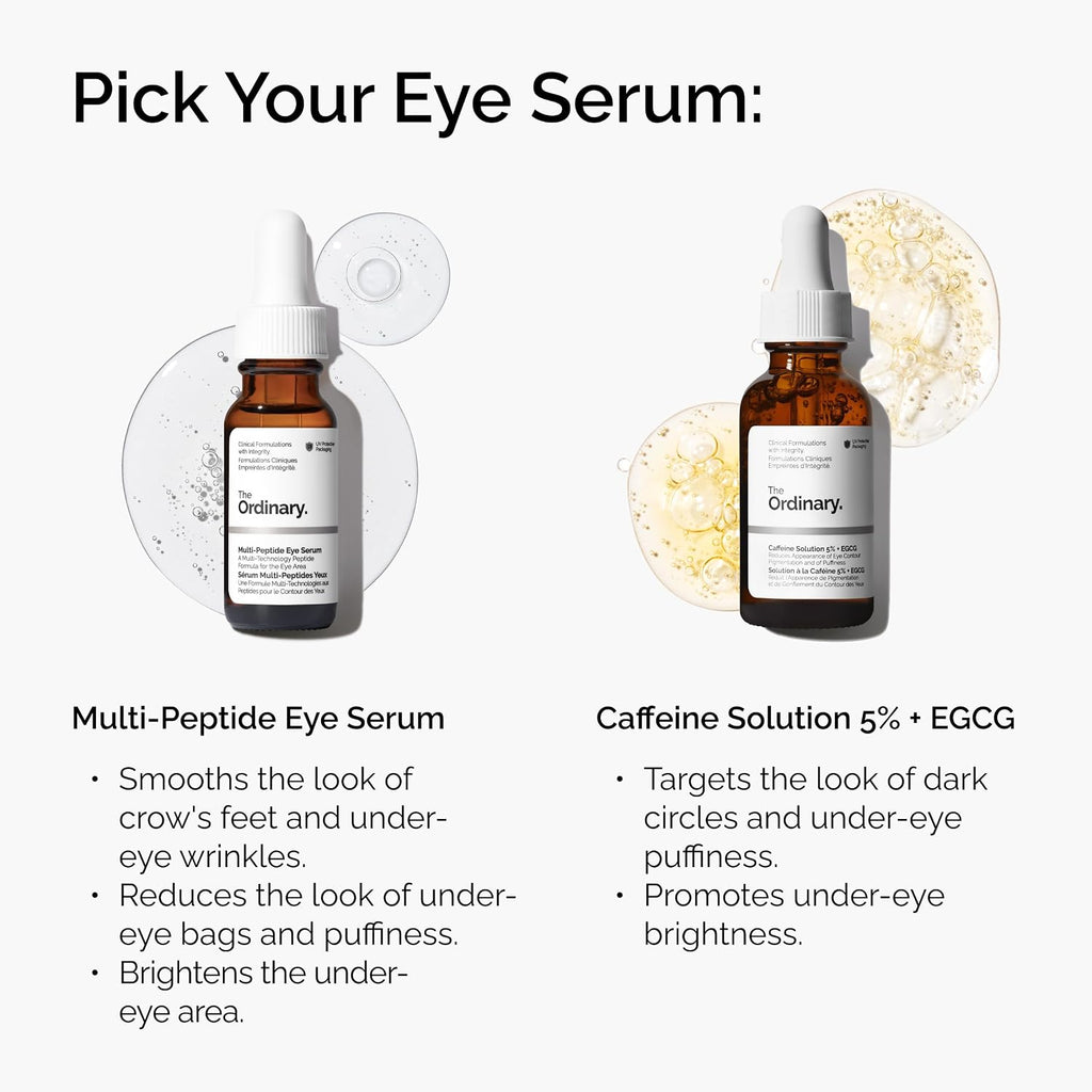 The Ordinary Multi-Peptide Eye Serum, Anti-Aging Formula For Crow’S Feet, Dark Circles & Puffiness