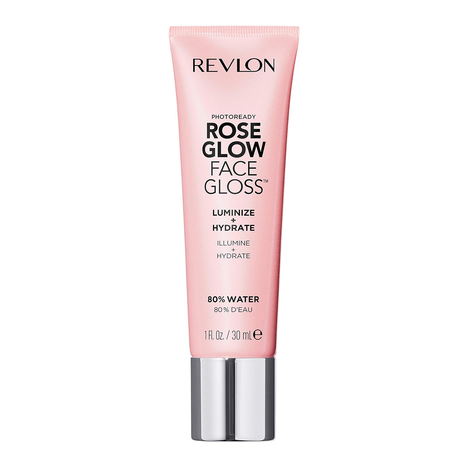 Revlon Photoready Face Gloss Rose Glow Primer, Makeup For All Skin Types, Hydrates, Illuminates & Moisturizes, Infused With Glycerin & Olive Oil Extract, 80% Water, 1 Fl Oz