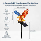 Solar Eagle Garden Light, 250Th Anniversary America Eagle Garden Stake For 4Th Of July Decorations Outdoor, Patriotic Solar Eagle Garden Stake For Independence Day, Memorial Day Yard Lawn Decor