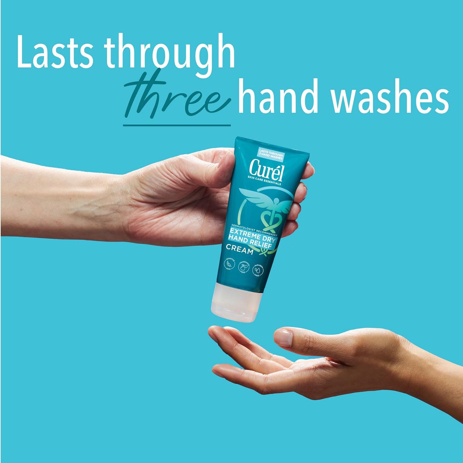 Curel Extreme Dry Hand Relief, Dermatologist Recommended, Long-Lasting Cream For Dry Hands, Paraben Free, Fragrance-Free Hand Lotion, 3 Oz, Pack of 3