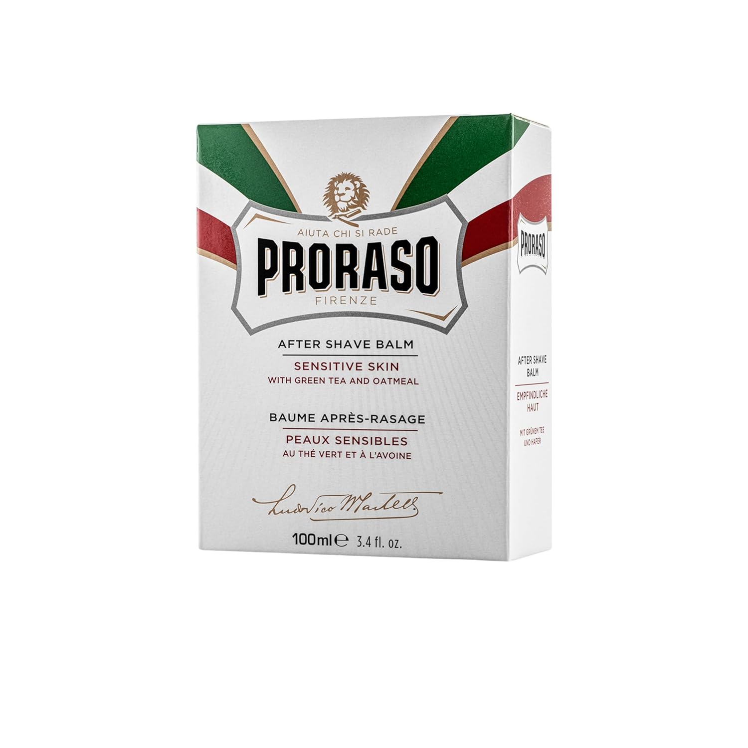 Proraso After Shave Balm for Men, Sensitive Skin Moisturizer with Oatmeal and Green Tea, 3.4 Fl Oz (Pack of 1)
