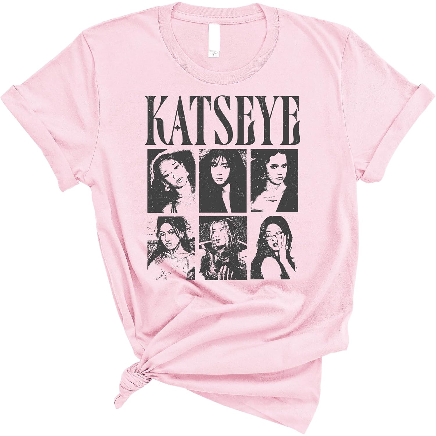 Katseye Vintage Style Photo Collage T Shirt Retro Pop Culture Casual Streetwear Tee