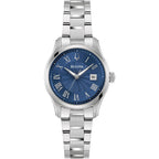 Bulova Ladies Classic Mini Wilton 3-Hand Quartz Silver Stainless Steel Watch, Day Date, 29Mm