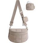 Bagsmart Crossbody Bags For Women, Puffer Cute Bum Bag With Pouch, Quilted Hobo Bag For Daily Travel College