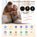 Smart watch for Women (Answer/Make Calls),1.27 Inch Round Smartwatch with 100+ sports modes, Heart Rate/Sleep Monitor Pedometer IP68 Waterproof Activity Fitness Watch for iPhone Android, Rose Gold