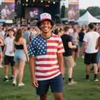 American Flag Trucker Hat USA Snapback Hat 4th of July Patriotic Hats for Men Women Red Blue White 2