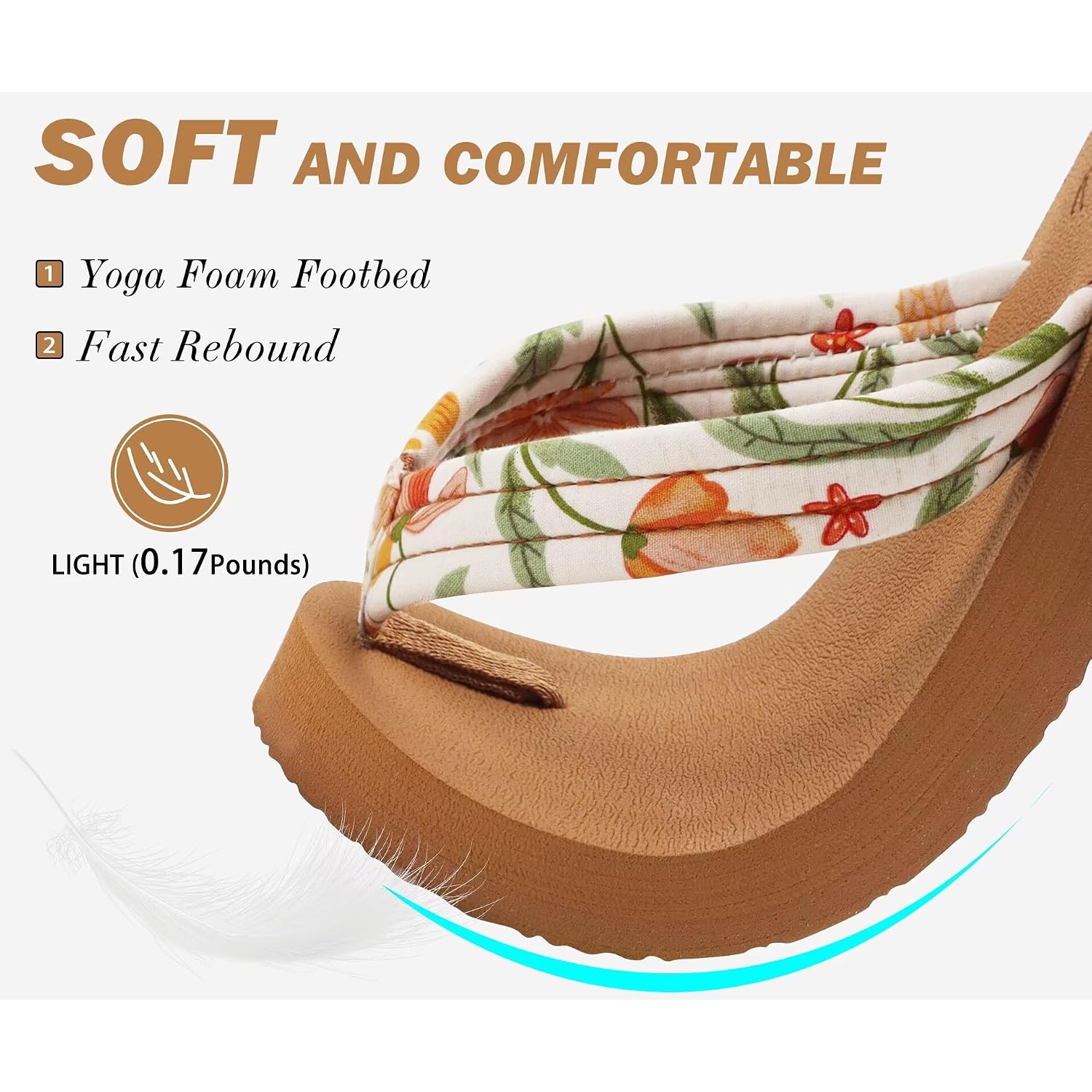 Kuailu Womens Arch Support Flip Flops Ladies Comfort Lightweight Soft Yoga Mat Cushion Walking Thong Sandals